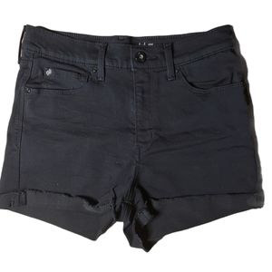 Levi's Womens Sz 11 W30 Denizen High Rise Shorts Booty Black Roll or Cuff